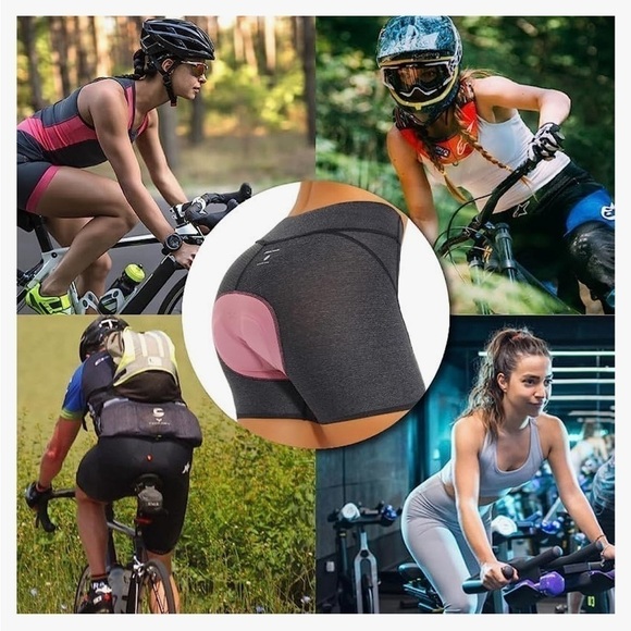 DEALYORK Padded 1 pair Bike Shorts Cycling Bicycle Biking Biker 3D Padding NWT - Picture 6 of 14